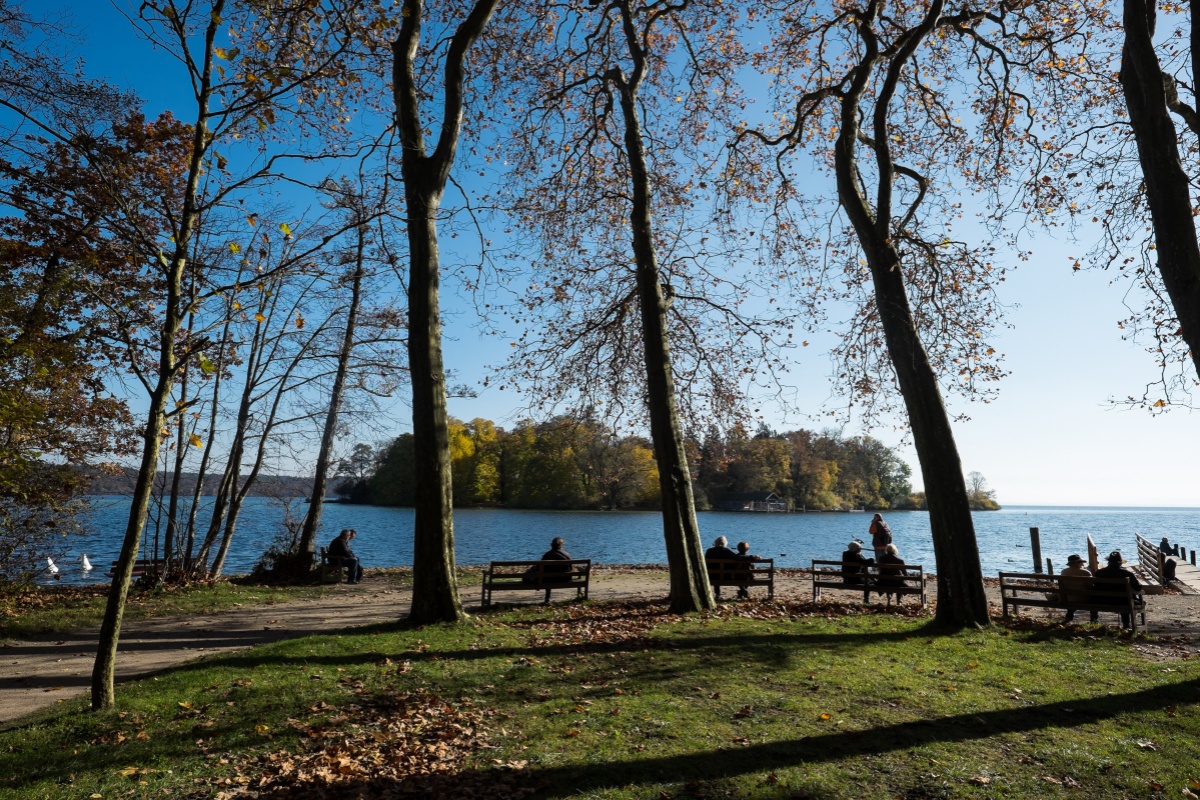 The Roseninsel in Lake Starnberg near Feldafing, on the western shore