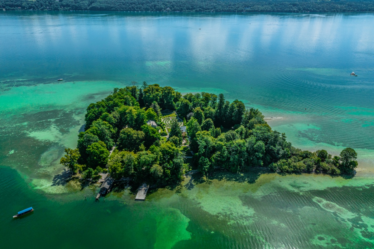 The Roseninsel (Rose Island) is located in Lake Starnberg, south of Munich in Upper Bavaria